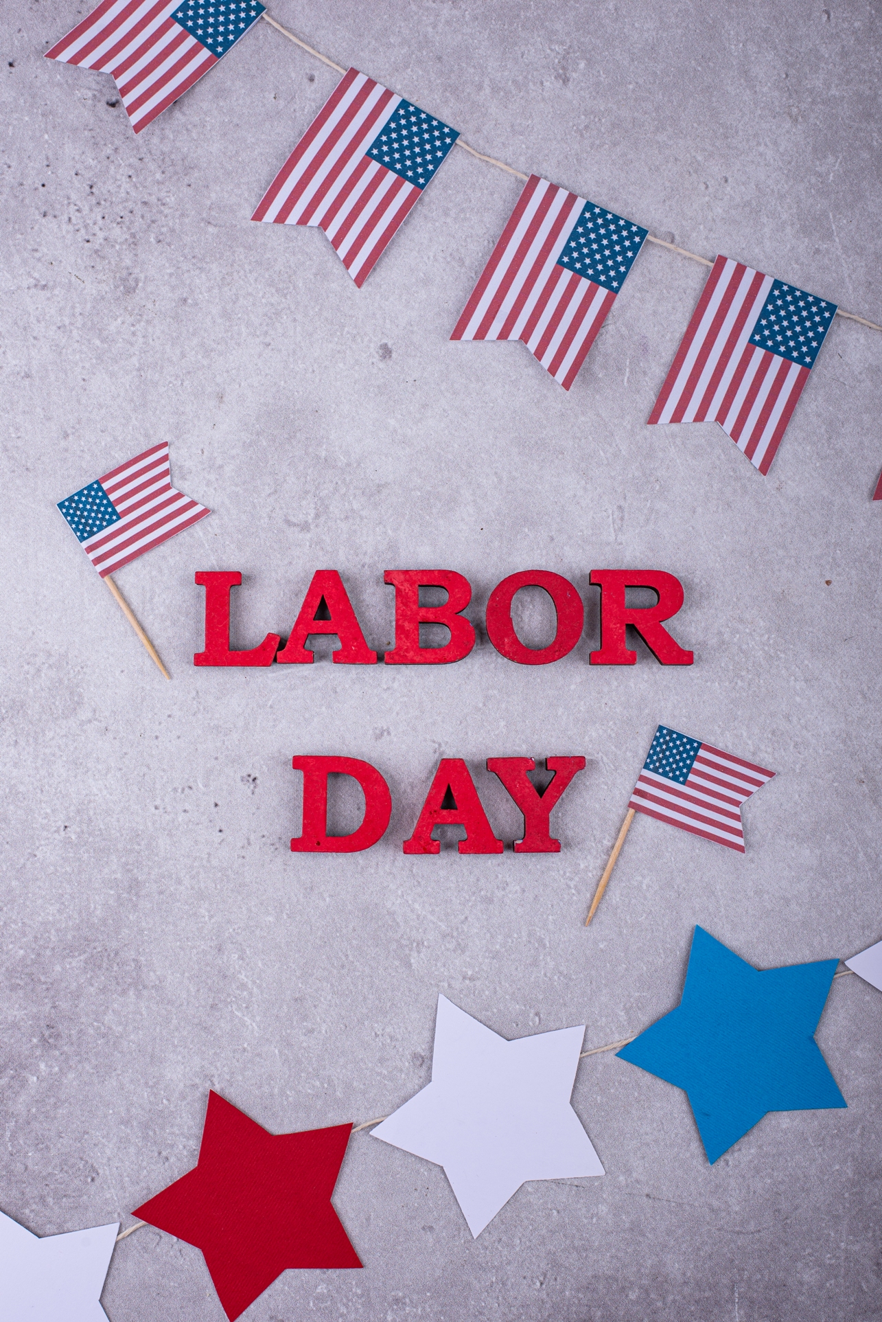 Labor Day celebration with USA flag Labor Day celebration with USA flag